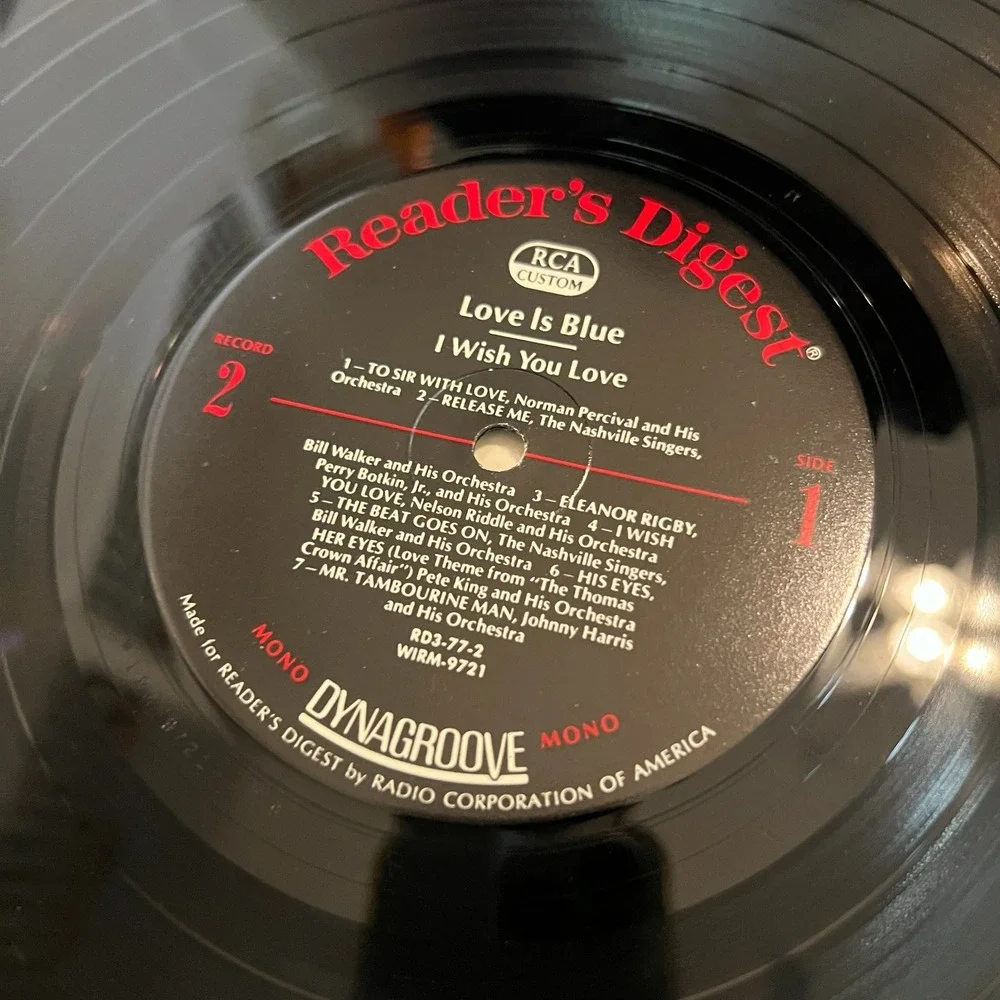VTG 1969 Love Is Blue Vinyl Records Box Set Reader's Digest Blue 4 LP USA EUC - Picture 9 of 16